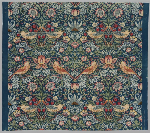 Strawberry Thief by William Morris, textile, 1936
