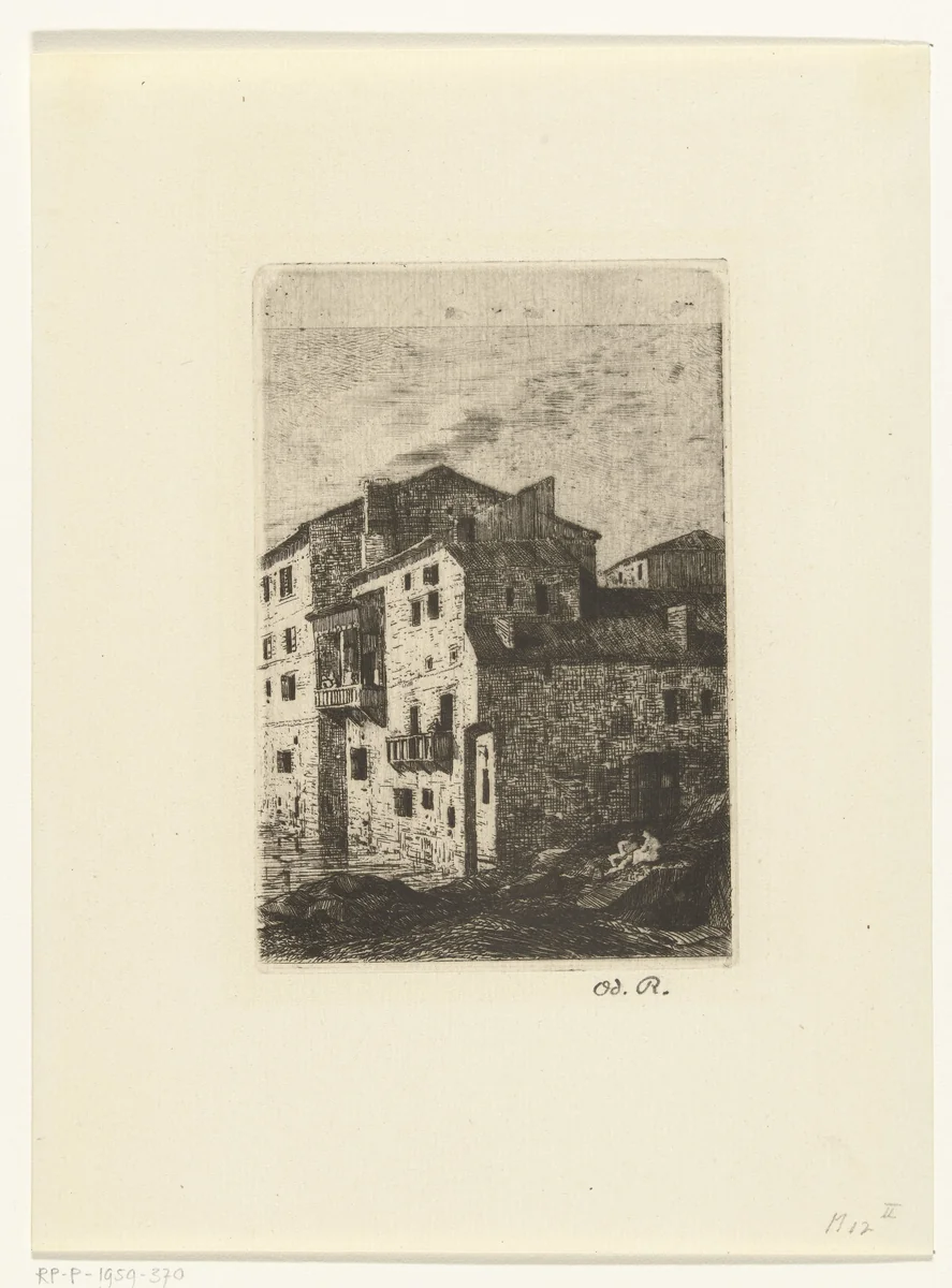 Saint-Jean-Pied-de-Port by Odilon Redon, print, 1866