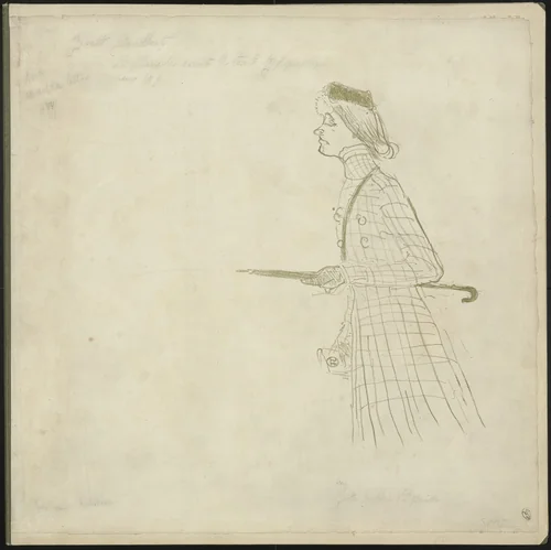 Yvette Guilbert (proof before text) by Henri de Toulouse-Lautrec, illustrated book, 1894