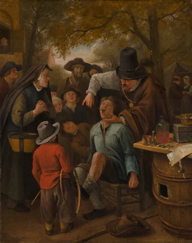 The Tooth-Puller by Jan Steen, painting, 1651
