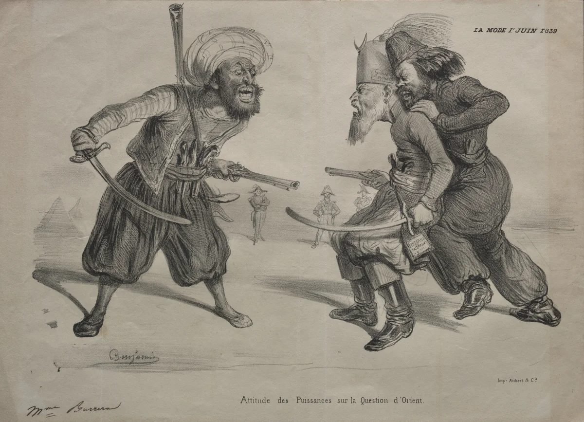 Positions of Power on the Question of the Orient by Benjamin, print, 1839