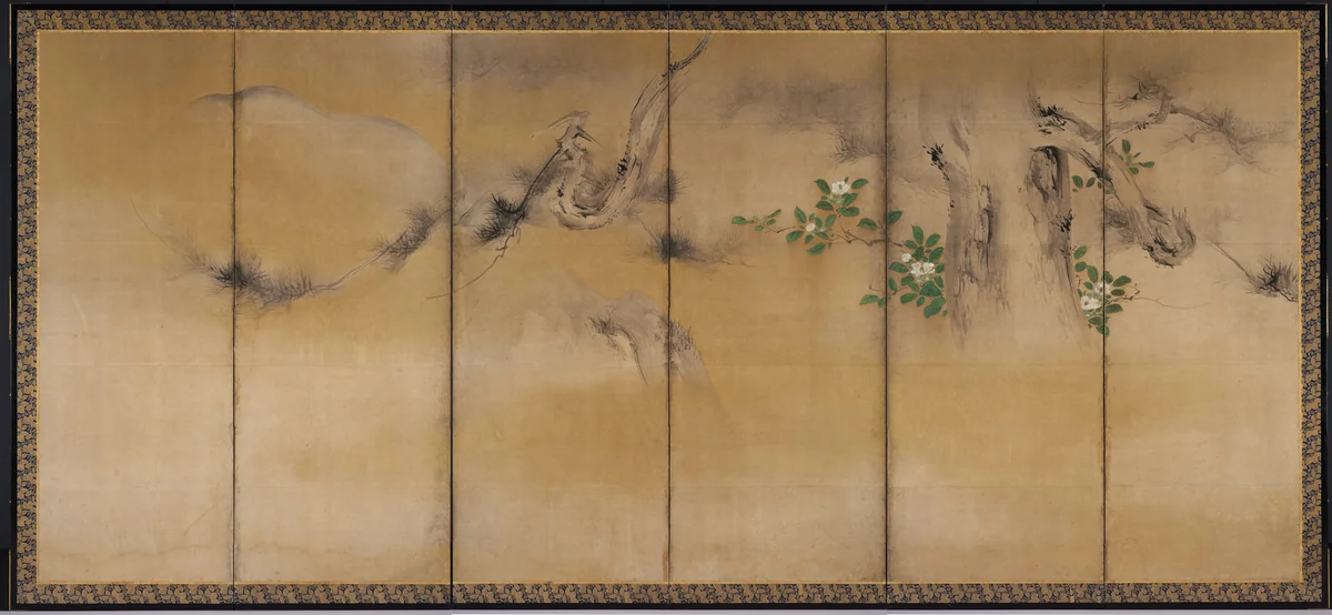 Winter and Summer Flowers by Kaihō Yūshō, painting, 1595-1605