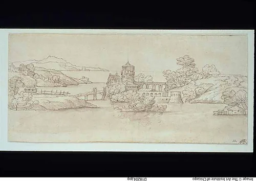 Landscape with Castle by Unknown Artist, drawing, 1600-1699