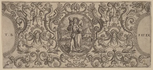 Ornament by Theodor de Bry, print, 1528-1598