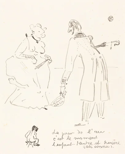 New Year's Greeting (Le compliment du jour de l'an) by Henri de Toulouse-Lautrec, print, 1897