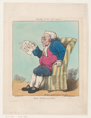 Bad Speculation by Thomas Rowlandson, print, 1799