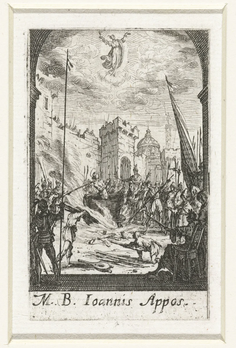 Het martelaarschap van Johannes by Jacques Callot, print, 1632-1634