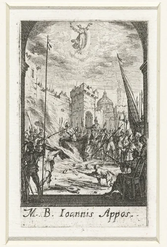 Het martelaarschap van Johannes by Jacques Callot, print, 1632-1634