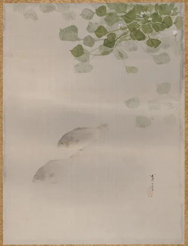 Fishes by Watanabe Seitei (渡辺省亭), painting, 1877-1897