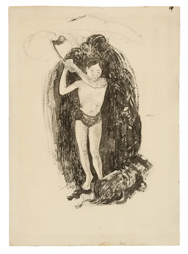 Man with an Ax by Paul Gauguin, print, 1893-1894