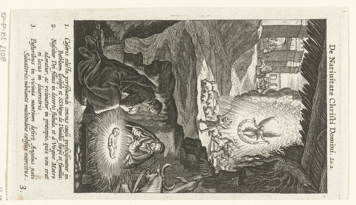Geboorte van Christus by Boëtius Adamsz. Bolswert, print, 1590-1622