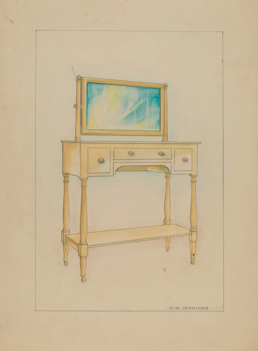 Washstand by Walter Jennings, index of american design, 1936