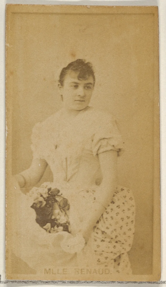 Mlle. Renaud, from the Actors and Actresses series (N45, Type 8) for Virginia Brights Cigarettes by Allen & Ginter, photograph, 1885-1891