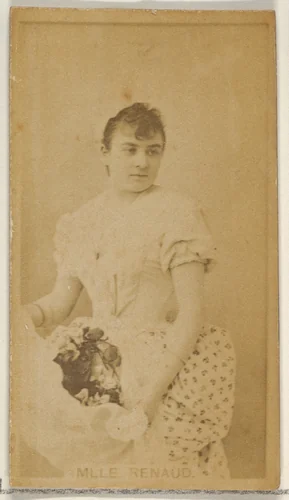 Mlle. Renaud, from the Actors and Actresses series (N45, Type 8) for Virginia Brights Cigarettes by Allen & Ginter, photograph, 1885-1891