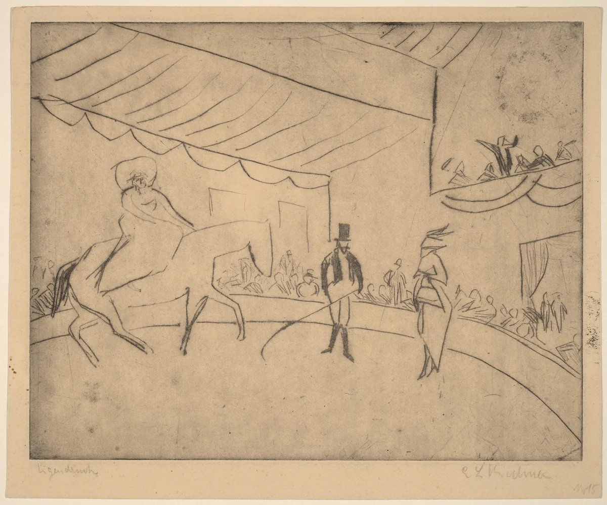 Hippodrome by Ernst Ludwig Kirchner, print, 1910