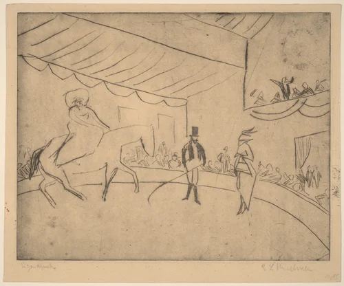 Hippodrome by Ernst Ludwig Kirchner, print, 1910