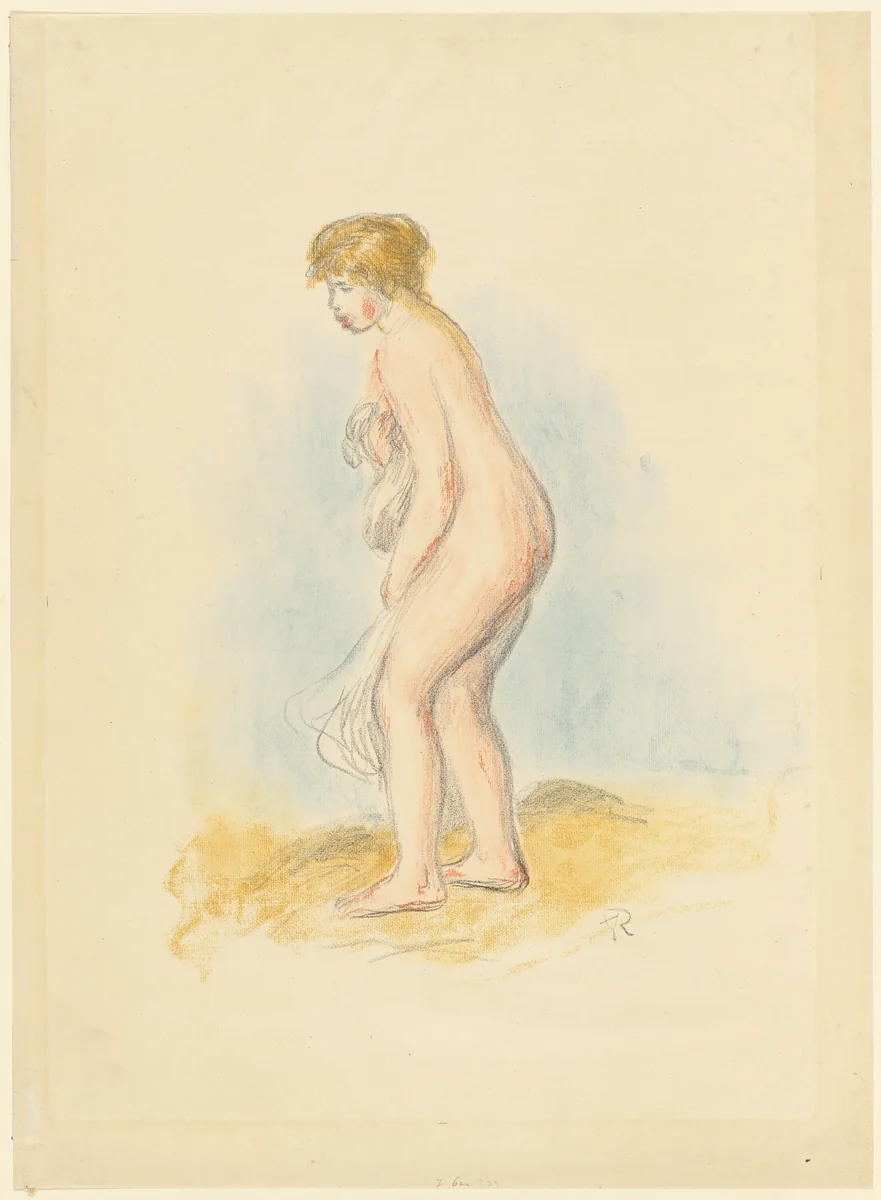 Standing Female Bather by Pierre-Auguste Renoir, print, 1891-1901