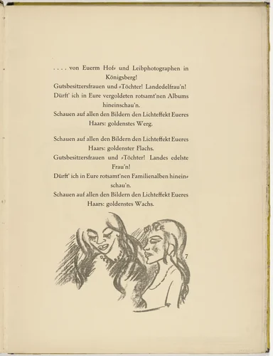 Untitled (in-text plate, page 7) from Die Samländische Ode (The Samland Ode) by Max Pechstein, illustrated book, 1918