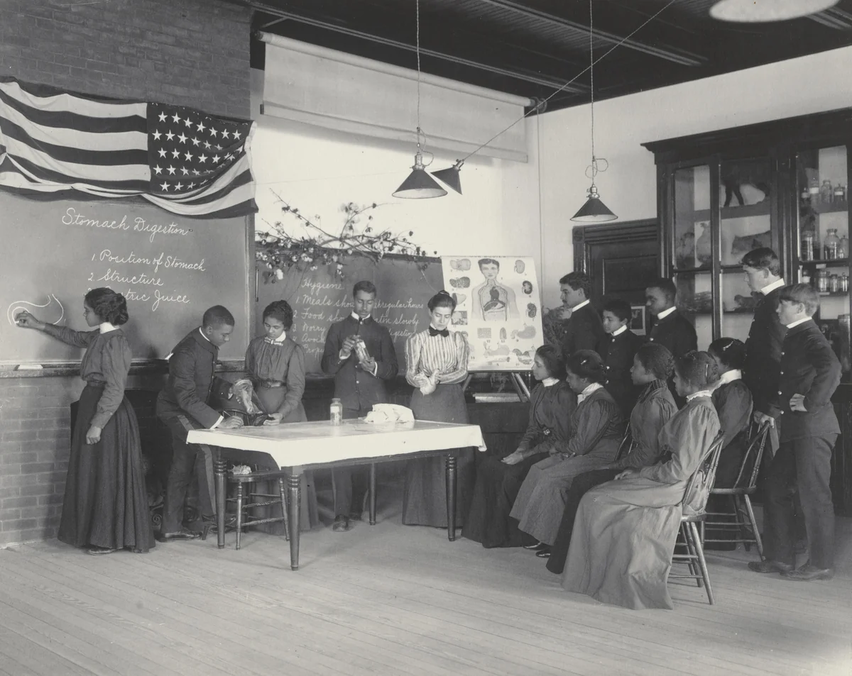 Physiology. Class studying the stomach by Frances Benjamin Johnston, photograph, 1899