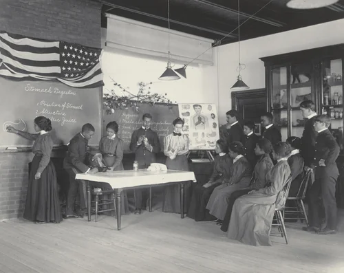 Physiology. Class studying the stomach by Frances Benjamin Johnston, photograph, 1899