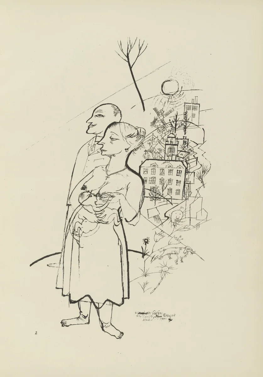 Familie (plate, folio 4) from Ecce Homo by George Grosz, illustrated book, 1922