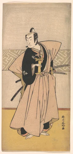 The Actor Ichikawa Omezo as a Samurai with Two Swords by Katsukawa Shunkō (勝川春好), print, 1743-1812