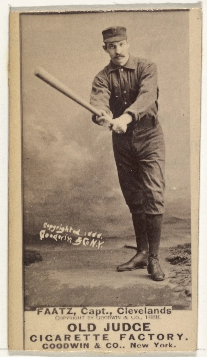 Jayson S. "Jay" Faatz, Captain, Cleveland, from the Old Judge series (N172) for Old Judge Cigarettes by Goodwin & Company, photograph, 1888