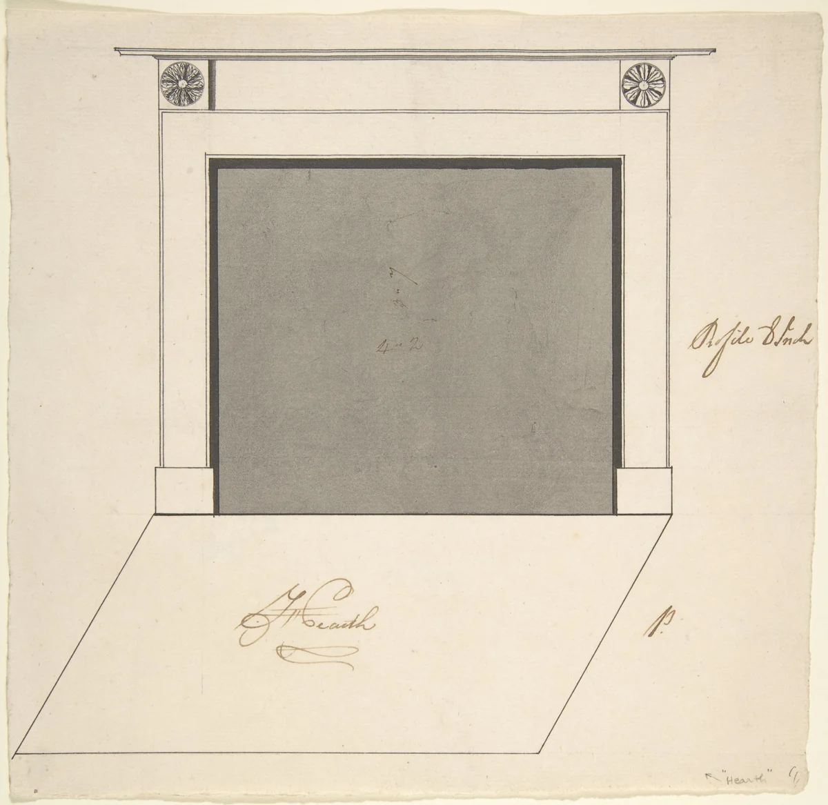 Design for a Chimneypiece by Sir William Chambers, drawing, 1740-1796