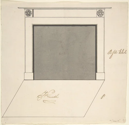 Design for a Chimneypiece by Sir William Chambers, drawing, 1740-1796