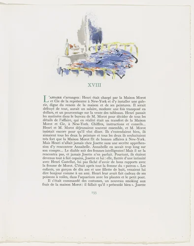 Headpiece (page 135) from Mille Regrets (A Thousand Regrets) by Christian Bérard, illustrated book, 1947