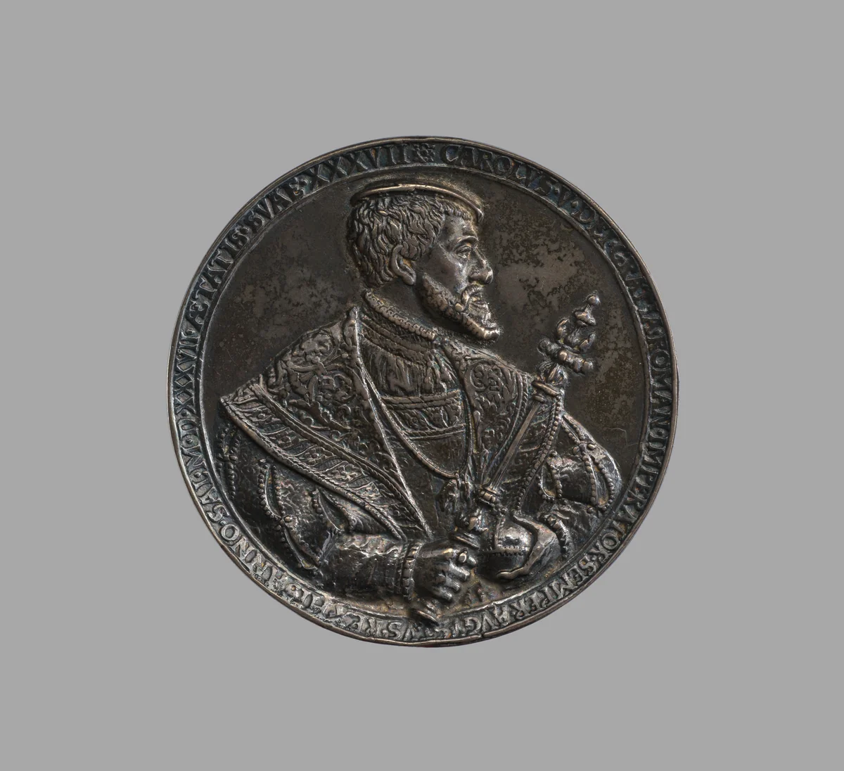Emperor Charles V (1500–58, r. 1519–58) by Hans Reinhart, metalwork, 1537