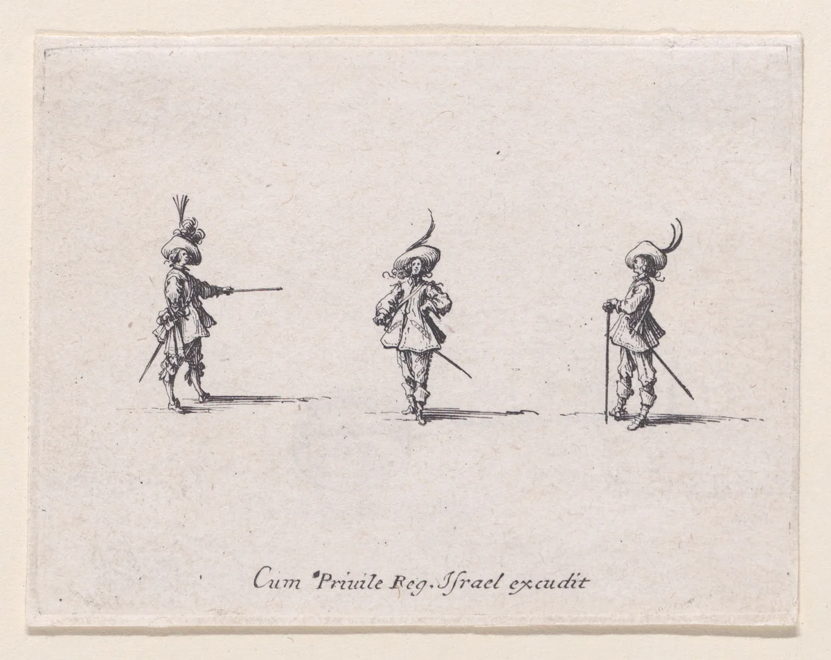 L'Ecercice Sans Armes (Unarmed Drill), from "Les Exercices Militaires" (The Military Exercises) by Jacques Callot, print, 1635