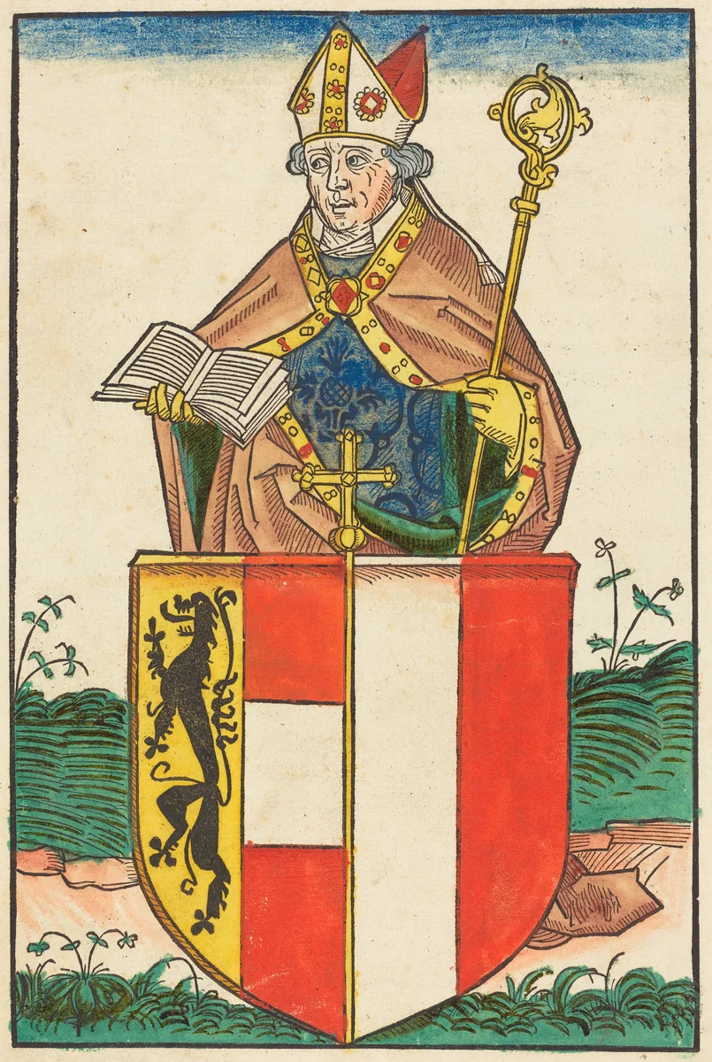 Friedrich Count of Schaumberg - Bishop of Salzburg by German 15th Century, print, 1490