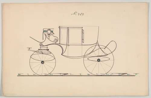 Clarence #409 by Brewster & Co., drawing, 1850-1870