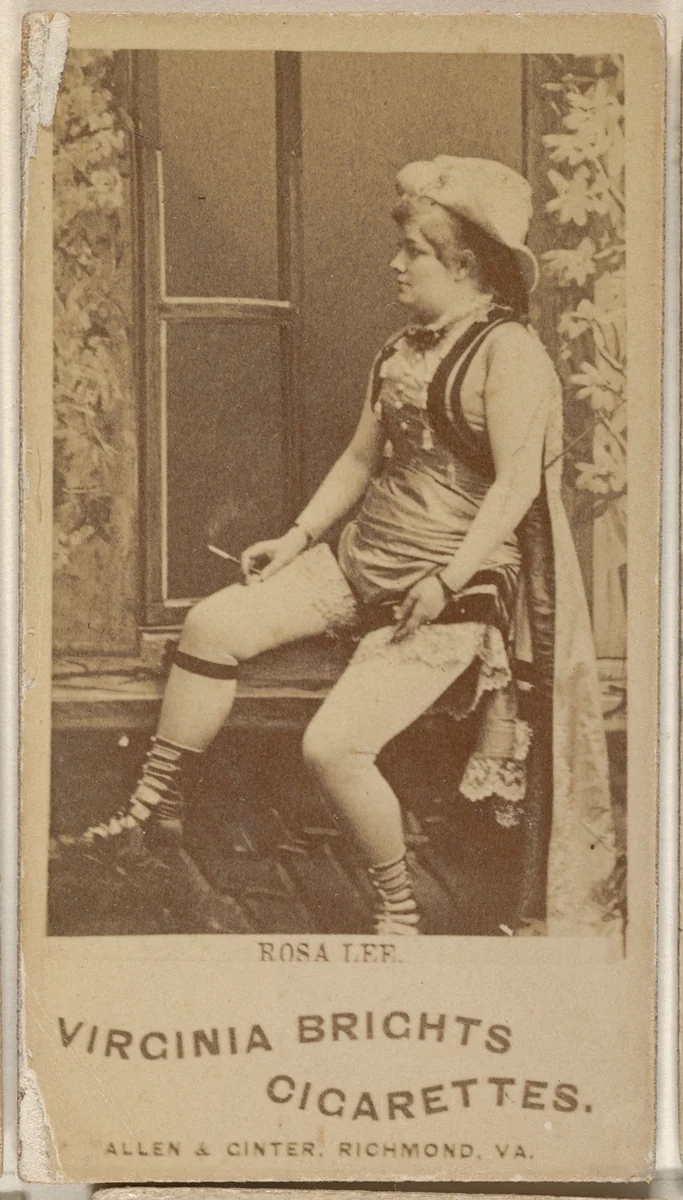 Rosa Lee, from the Actors and Actresses series (N45, Type 1) for Virginia Brights Cigarettes by Allen & Ginter, photograph, 1885-1891