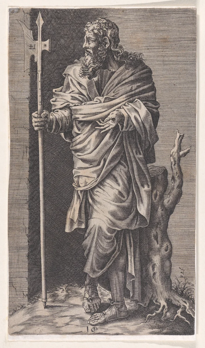 St. Thomas, from "Christ and the Apostles" by Lambert Suavius, print, 1530-1576