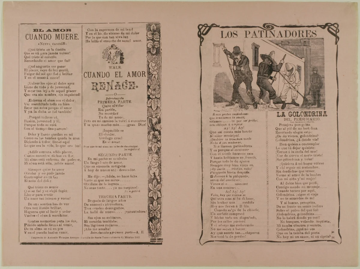 Los patinadores (The Streetcleaners) by José Guadalupe Posada, print, 1890-1899