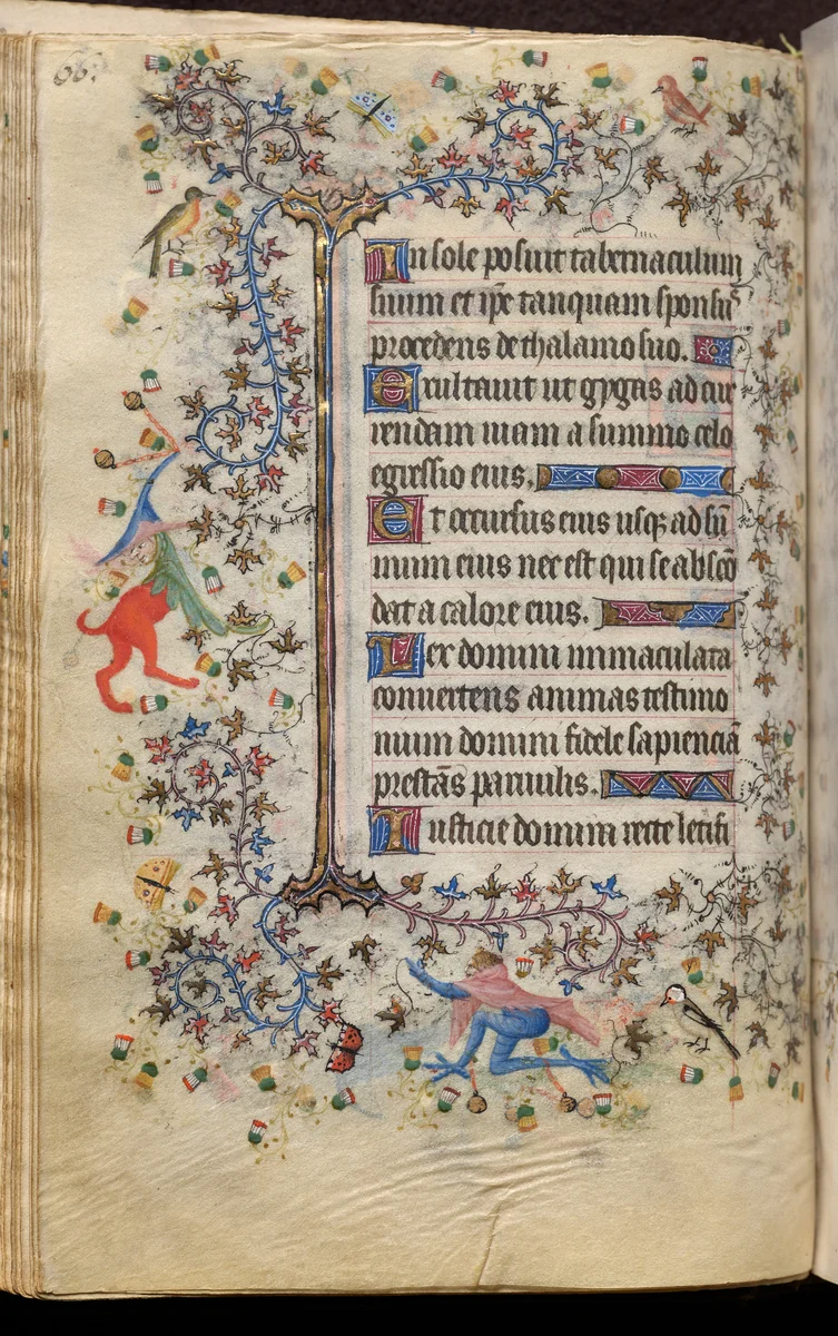 Hours of Charles the Noble, King of Navarre (1361-1425): fol. 33v, Text by Master of the Brussels Initials and Associates, book, 1400-1410