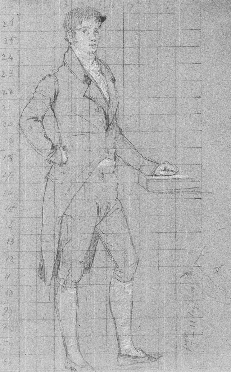 Study for "The Knatchbull Family": Norton Joseph Knatchbull by John Singleton Copley, artwork, 1800-1802