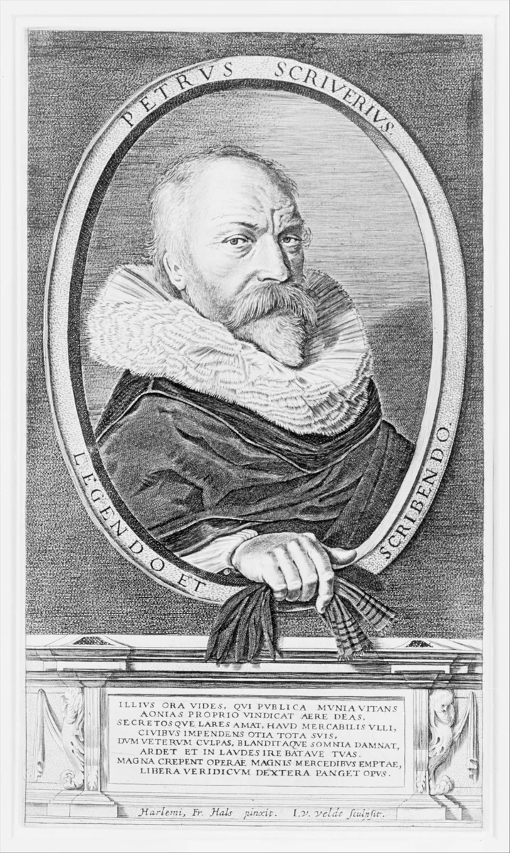 Portrait of Peter Scriverius by Jan van de Velde, print, 1588-1924