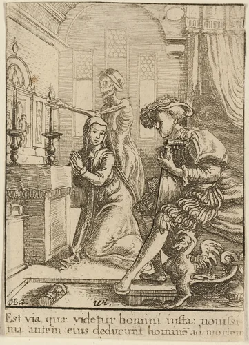 The Nun and Death by Wenceslaus Hollar
Hans Holbein the younger, print, 1651