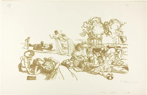 Modern Bucolic by Louis Auguste Lepère, print, 1901