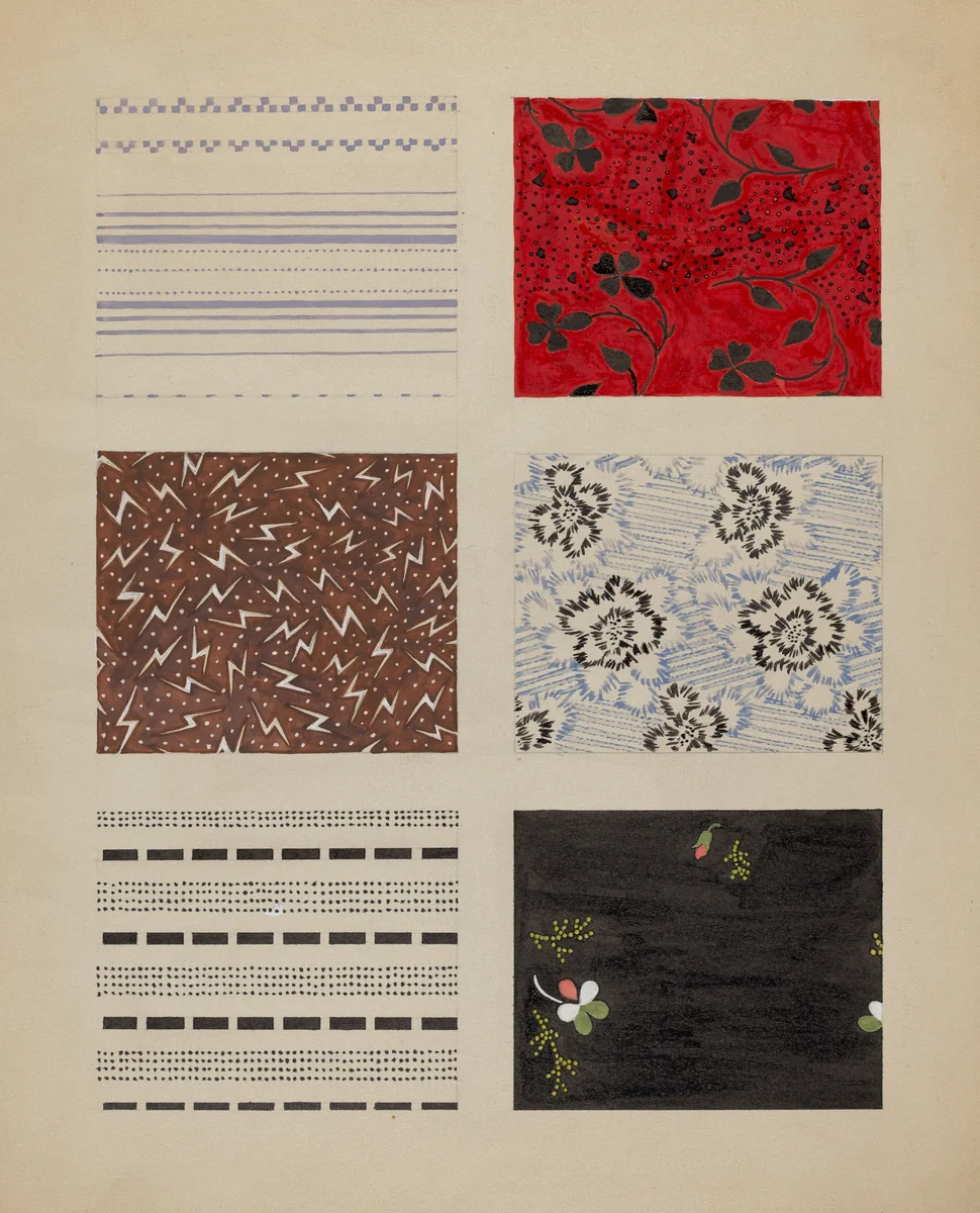 Quilt Patches by Dorothy Posten, index of american design, 1937
