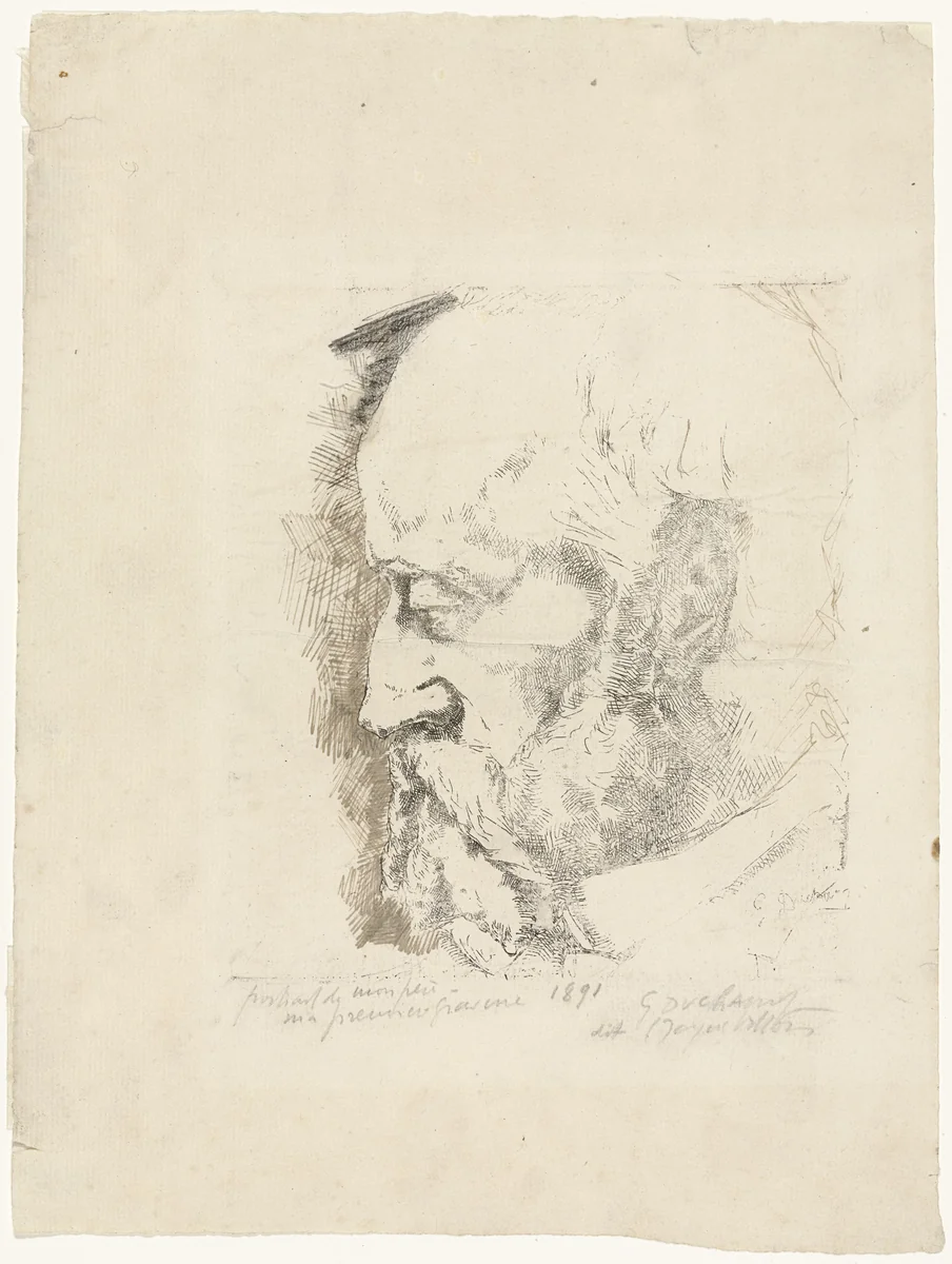 Portrait of My Father (Portrait de mon père) by Jacques Villon, print, 1891
