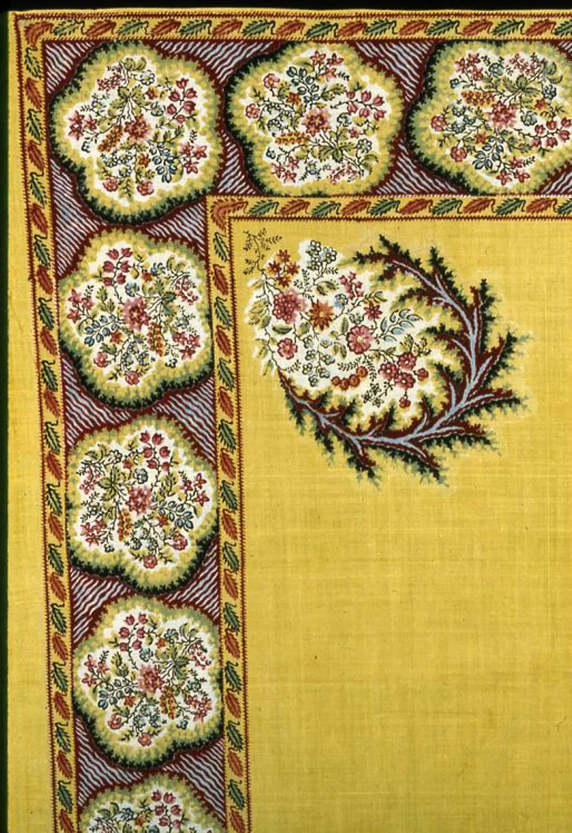 Handkerchief by France, Alsace, textile, 1860-1880