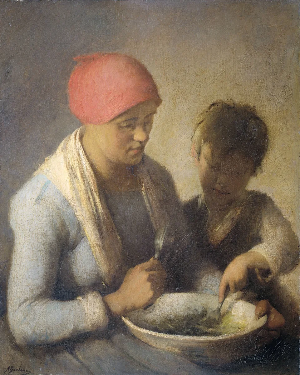 The Meal by Auguste Boulard, painting, 1850-1892