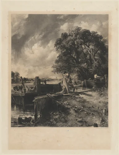 The Lock by David Lucas; John Constable, print, 1832