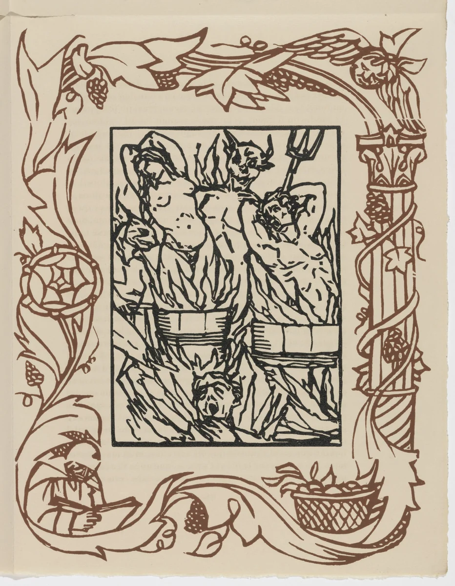 Plate (page 163) from Les Petites Fleurs de St. François (The Little Flowers of St. Francis) by Émile Bernard, illustrated book, 1928