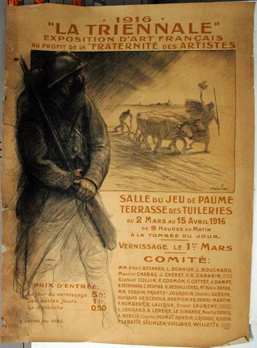 1916 "La Triennale" by Théophile Alexandre Steinlen, print, 1916