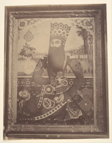 [Fath-Ali Shah, Painting that Once Belonged to Hmah [?] Saula, Uncle of the King.] by Luigi Pesce, photograph, 1840-1869